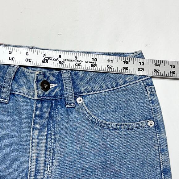 Vans Off the Wall Denim Jeans Women 26/12 Blue Wide Leg Baggy Loose Fit New - Picture 7 of 10